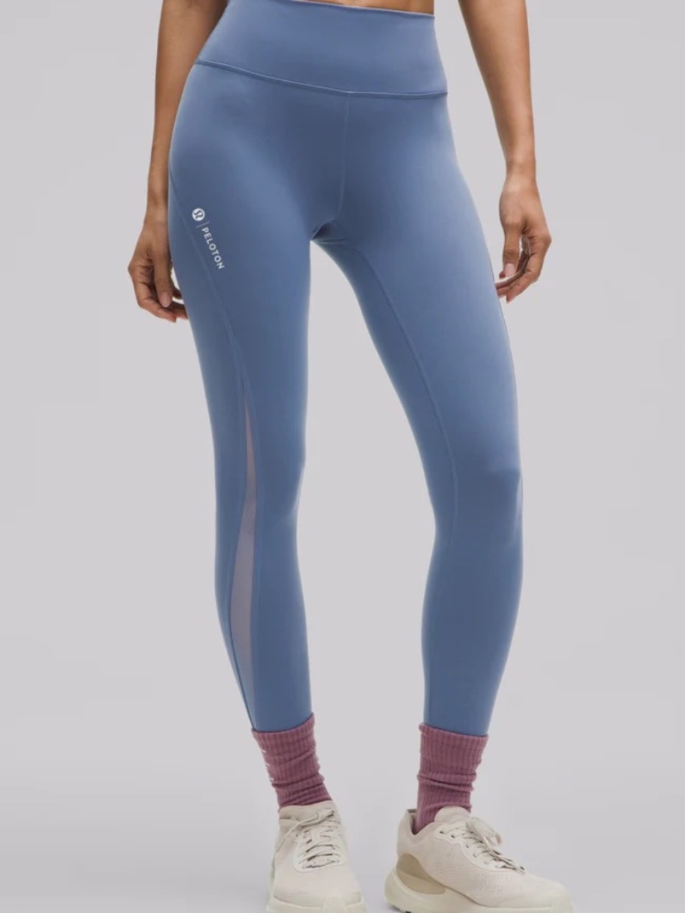 Lulu/Peleton Wunder Train Mesh Panel High-Rise Tight 25" Sz 6